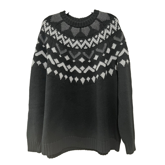 Armani Exchange A|X Mens Fair Isle Sweater Cable Knit Crew Neck heavyweight XXL - Picture 2 of 11